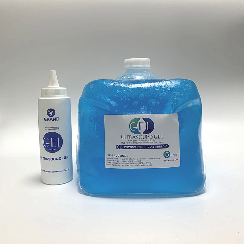 Läpinäkyvä ja sininen geeli